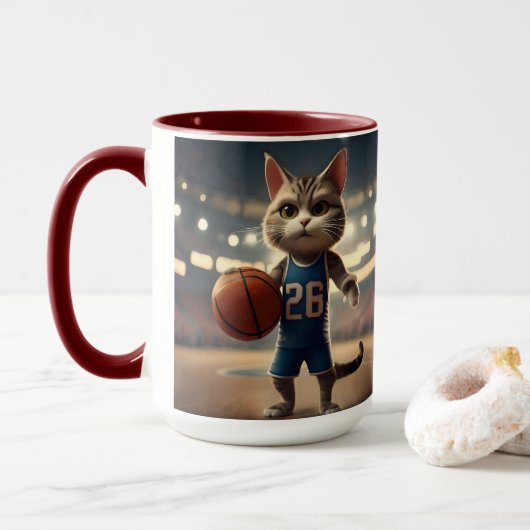 basketbalkat, mok (Met donut)