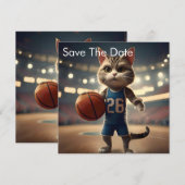 basketbalkat, save the date (Voorkant / Achterkant)