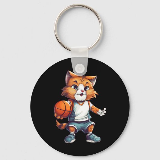 basketbalkat sleutelhanger (Voorkant)