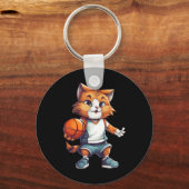 basketbalkat sleutelhanger (Voorkant)