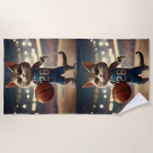 basketbalkat, strandlaken (Voorkant)
