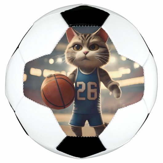 basketbalkat, voetbal (Voorkant)