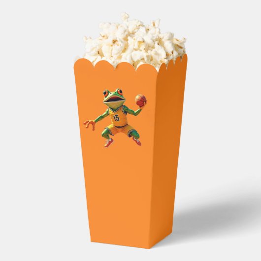 Basketbalkikker oranje popcornboxen bedankdoosjes (Popped)