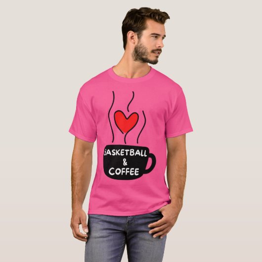 basketbalkoffie t-shirt (Voorkant volledig)