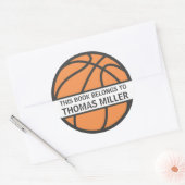 Basketbalkstickers voor kinderen ronde sticker (Envelop)