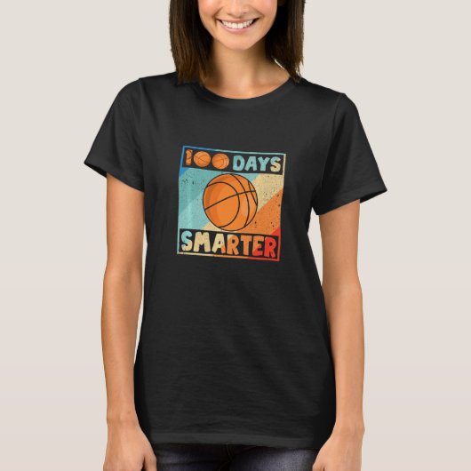 Basketball 100 dagen slimmer 100e dag sch t-shirt (Voorkant)