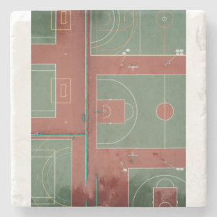 Basketball 110 stenen onderzetter