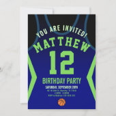 Basketball 12 Birthday Invitation  Kaart (Voorkant)