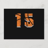 Basketball 15 th Birthday Celebration Sports Gift Briefkaart (Voorkant)
