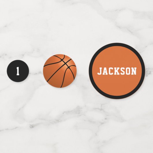 Basketball 1e verjaardag uniek decor confetti (Voorkanten)