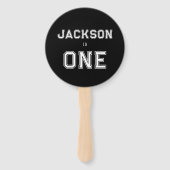 Basketball 1e verjaardag uniek decor handwaaier (Achterkant)