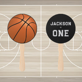 Basketball 1e verjaardag uniek decor handwaaier