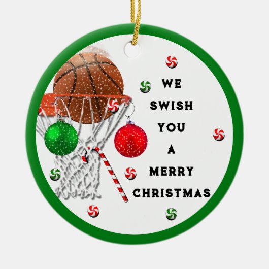 Basketball 2023 Keepomwille Ceramic Ornament (Voorkant)