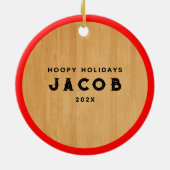Basketball 2023 Keepomwille Ceramic Ornament (Achterkant)