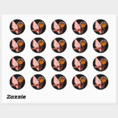 Basketball 2 ronde sticker (Vel)