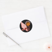 Basketball 2 ronde sticker (Envelop)