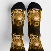 Basketball 3D abstract goud Sokken (Top)