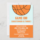 Basketball 3rd Birthday Kaart (Voorkant)