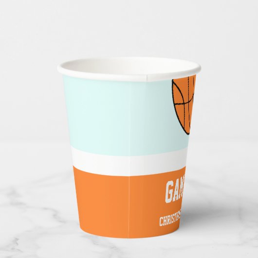 Basketball 3rd Birthday Papieren Bekers (Rechts)