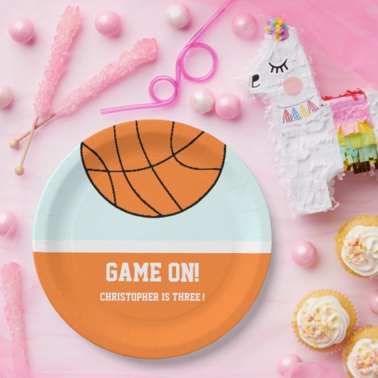 Basketball 3rd Birthday Papieren Bordje (Feest)