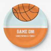 Basketball 3rd Birthday Papieren Bordje (Voorkant)