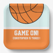 Basketball 3rd Birthday Papieren Bordje (Voorkant)