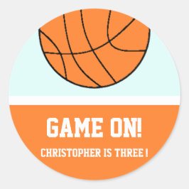 Basketball 3rd Birthday Ronde Sticker