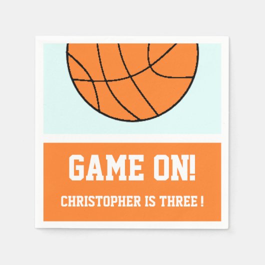 Basketball 3rd Birthday Servet (Voorkant)