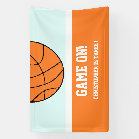Basketball 3rd Birthday Spandoek (Verticaal)