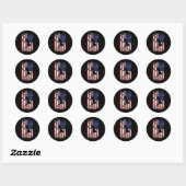  Basketball, 4 juli, Verenigde Staten Amerikaanse  Ronde Sticker (Vel)