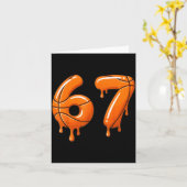 Basketball 67 Meme Funny Cool Slam Dunk For Boys K Kaart (Gele Bloem)