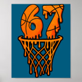 Basketball 67 Meme Funny Six Seven Gen Alpha Drip  Poster (Voorkant)