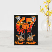 Basketball 67 Six Seven 6 7 Boys Funny Gen Alpha M Kaart (Gele Bloem)