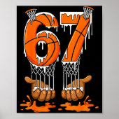 Basketball 67 Six Seven Funny Gen Alpha Meme Drip  Poster (Voorkant)
