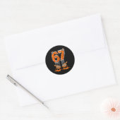 Basketball 67 Six Seven Funny Gen Alpha Meme Drip Ronde Sticker (Envelop)