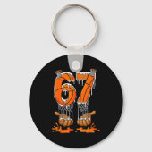 Basketball 67 Six Seven Funny Gen Alpha Meme Drip  Sleutelhanger (Voorkant)