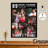 Basketball 7 Photo Collage Poster