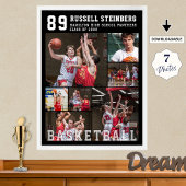 Basketball 7 Photo Collage Poster