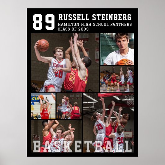Basketball 7 Photo Collage Poster (Voorkant)