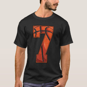 Basketball 7th 7th Birthday Boy Girl 7 Y T-shirt