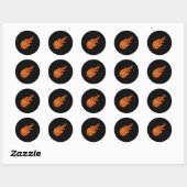 Basketball 8 ronde sticker (Vel)