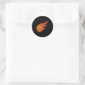 Basketball 8 ronde sticker (Tas)