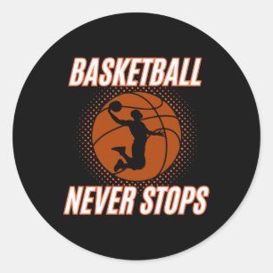 Basketball 9 ronde sticker