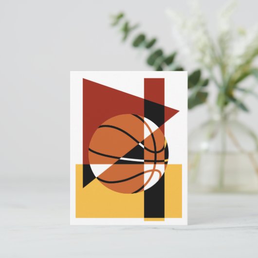 Basketball Abstract Briefkaart (Staand voorkant)