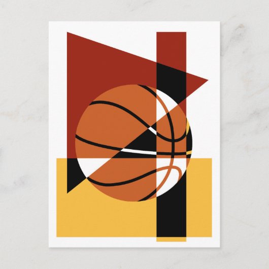 Basketball Abstract Briefkaart (Voorkant)