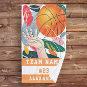 Basketball Abstract Design Team Player Name Number Handdoek