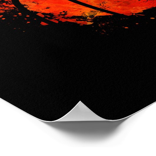 Basketball Abstracte waterverf Poster (Hoek)