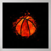 Basketball Abstracte waterverf Poster (Voorkant)