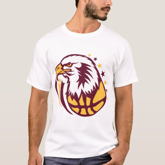 basketball adellijke logo tete eagle carto t-shirt (Voorkant)