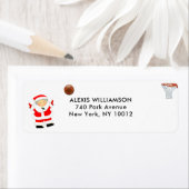 Basketball-adresetiketten voor kerstmis etiket (Insitu)